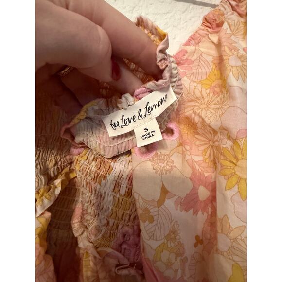 For Love And Lemons Claire Puff Sleeve Eyelet Mini Dress - Picture 4 of 5